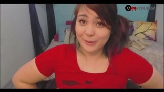 BBW Pusaudžu Camgirl Moans un Masturbē